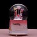 valentine day gift for lover Couple Music Crystal Ball Beautiful Multifunctional Snow Globe Creative Snow Spraying Sky City Luminous Music Box For Gifts. 