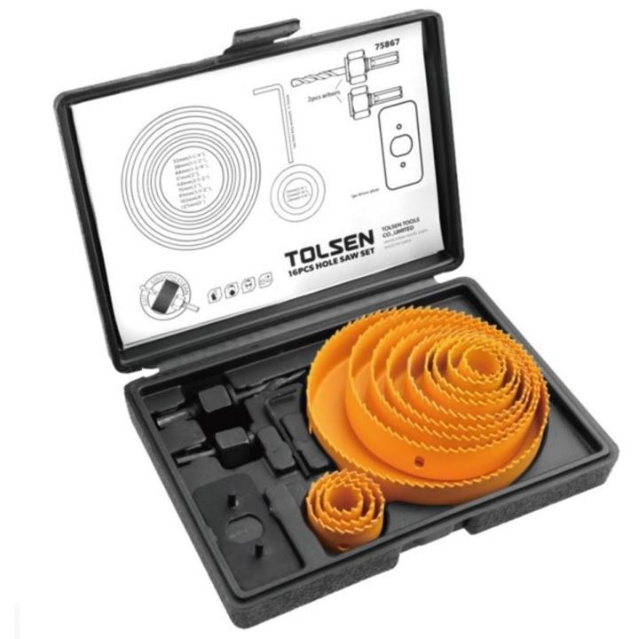 MS - Tolsen 16 Pcs Hole Saw Set - 75867