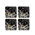 Set 4 Coasters Tea cup Mats Table Mats Cup Placemats Monsoon Home by Denby Charcoal Coasters. 