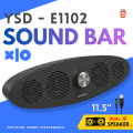 XLO Original YSD E1102 Multimedia Soundbar | Dual Speaker + Dual Bass Diaphragm 360° Surround Sound System | Wired USB Powered Speaker with 3.5mm Jack, Volume Control & LED Lights for PC, Laptop & Desktop. 