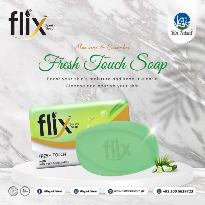 Flix Beauty Soap 100g, Fresh Touch with Aloe vera & Cucumber