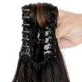 Long Ponytail Big Wave Clip in Pony Tail Hair Extension Ponytail Extension Bendable Synthetic Clip In Ponytail Hair Extension Long Wave Style Ponytail - Natural Brown Color. 