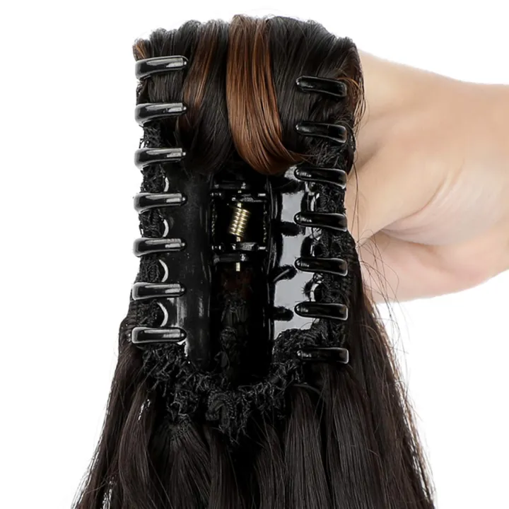 Long%20Thick%20Wave%20Hair%20Extension%20%20With%20Clip%20ON%20Bendable%20Claw%20Clip%20Updo%20Style%20Catcher%20Wali%20Extension%20-%20Image%204