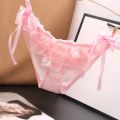 Kawaii Women Pink Lace Panties Underpants Japanese Girls Students Transparent Low Waist Underwear Panties Lingerie. 