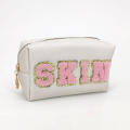 Waterproof Cosmetic bag Trendy Letter Print Makeup case Travel pouch for Travel Daily use Beauty professionals Gift Makeup organization. 