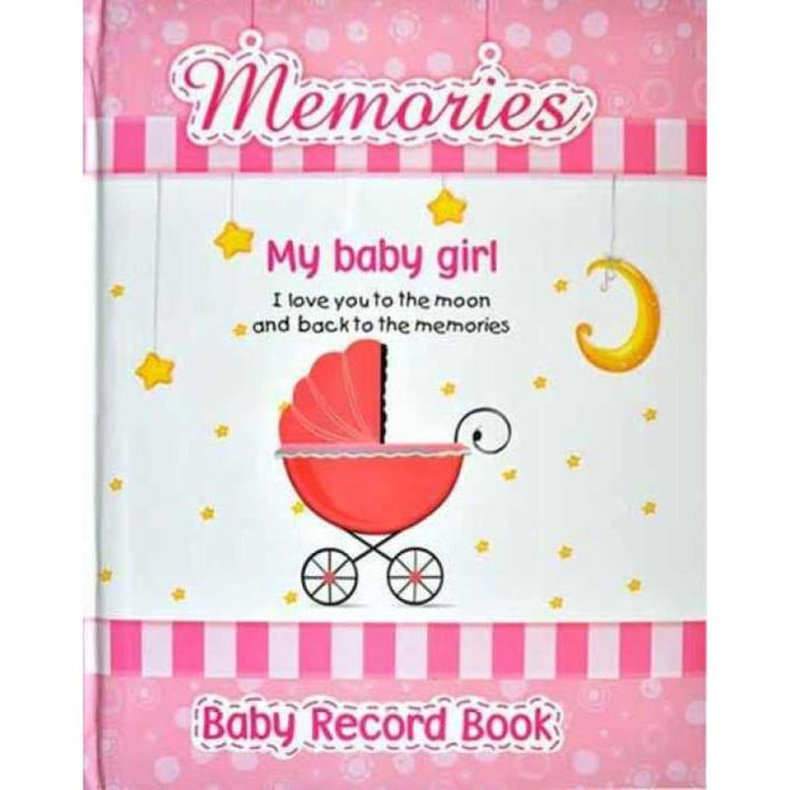 Memories Baby Record Book - Baby Girl - Pink