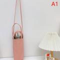 Water Bottle Bag Crossbody Simple Solid Color Cup Protector Portable Jing. 