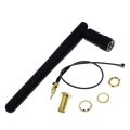 2.4GHz 3dBi WiFi 2.4G Aerial Antenna,SMA-KY,Male Wireless Router + 17cm PCI U.FL IPX to SMA-KY, ESP8266 ESP32 Male Pigtail Cable. 