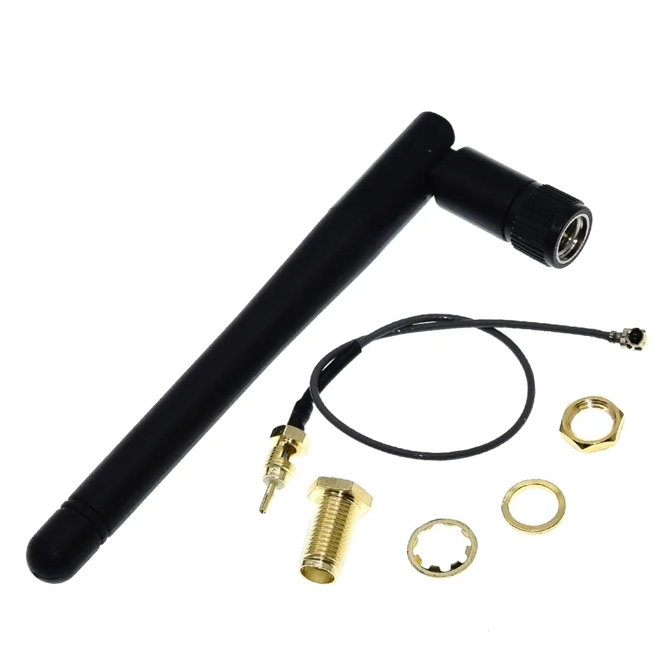 2.4GHz 3dBi WiFi 2.4G Aerial Antenna,SMA-KY,Male Wireless Router + 17cm PCI U.FL IPX to SMA-KY, ESP8266 ESP32 Male Pigtail Cable | Daraz.pk
