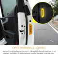Pack Of 4 - Safety Warning Mark Car Reflective Tape Door Open Signal Stickers For Bikes And Cars. 