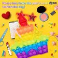 Big push popit toy castle square excellent quality silicon material 100 pops 20 cm. 