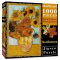 MaxRenard Jigsaw Puzzles 1000 Pieces Thicken Paper Assembling Van Gogh Sunflowers World Old Masters Art Puzzles Toys for Adults. 