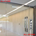 ALL-AT-ONE # 38 ( "PUSH AND PULL STICKER 1" )  Self-Adhesive Vinyl (PVC) Waterproof Removable Art Sticker For All  Kinds of Doors Specially For Shops, Offices, Hospitals, clinics, Gyms, and Showrooms.. 