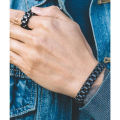 Hophop Style Stainless Steel Dubai Gold Ring Men Watch Link Chain Ring Custom Adjustable Size. 