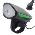 Super Bright Rechargeable Bike Bicycle Cycle light with Horn with High Low Flashing Beam and 140 DB Sound with 5 Different Horn Modes. 