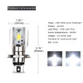 1 【Footprint】 6000K 12V Hs1 H4 Led Motorcycle Scooter Light Bulb Motorbike H4 Led Headlight Motorcycle Hs1 Moped Light Bulbs Moto Accessories. 