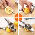 Lemon Squeezer - Lemon Lime Juicer Citrus Squeezer Hand Press with High Strength and Heavy Duty Design, Press Juice from Fruit or Vegetables, Silver. 