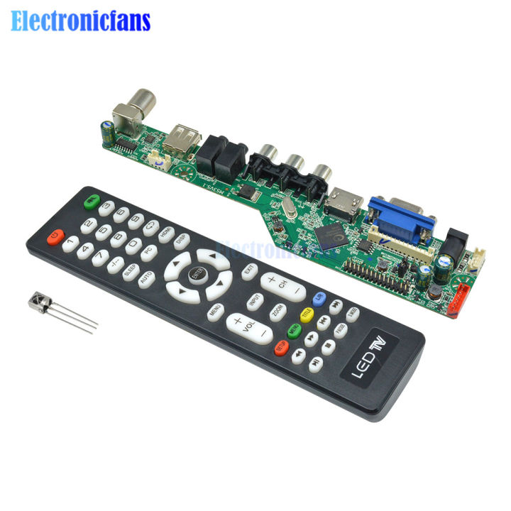 【All Of Me】New Universal LCD Controller Board Resolution TV Motherboard VGA/HDMI/AV/TV/USB Inter Driver diymore
