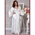 Satin Silk White Nighty for Women Elegant and Soft Sleepwear. 