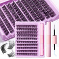 1set Eyelashes Extension Segmented Lashes Grafting Kit Single Clusters DIY Eye Makeup False Eyelashes Make Up faux cils. 