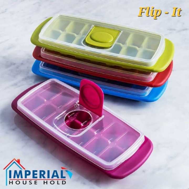 14 Grid Ice Cube Tray With Lid.