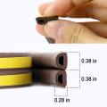 Tape for Door and Window, Self Adhesive D-type Rubber Foam Sealing Tape for Sound Proofing, Dust Stopper, Air and Insect Control. 
