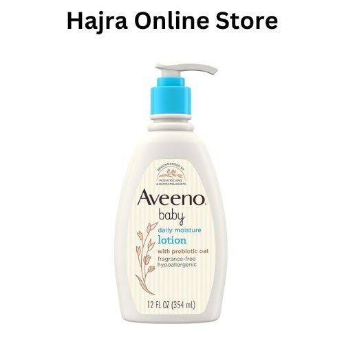 Aveeno Baby Daily Moisture Lotion 354ml - Gentle & Soothing, Hypoallergenic, Paraben-Free Moisturizer for Baby's Sensitive Skin