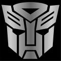 Transformers Autobot AND Decepticon Silver Sticker for mobile, bike, car etc. 