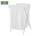 Foldable Laundry bag with stand - white 70 L – innovative basket for toys & magazines and gift in living room - JÄLL IKEA. 