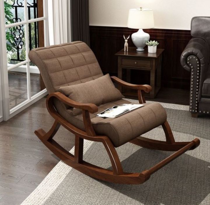 Rocking chair, Easy chair, big size ricking chair, wooden frame rocking chair,