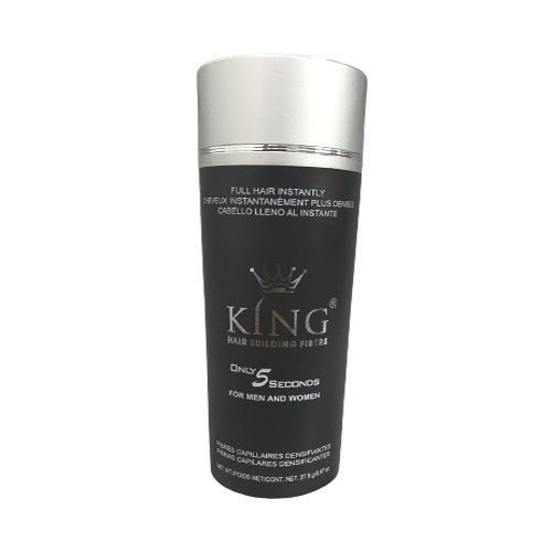 King Hair Fibers 27.5g Black, Hair Building Fibers, Fill In Fine or Thinning Hair Instantly Thicker, Fuller Looking Hair 9 Shades for Men & Women affordable alternative Toppik Fibers, Caboki Fibers, King Caboki Fibers, Olivea Hair Fibers, Rivaj