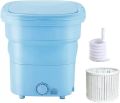 11L Capacity Mini Folding Cleaning Bucket Lightweight Washer Portable Folding Semi-Automatic Washing Machine, Automatic Washer with Spin Dryer For Washing Clothes. 