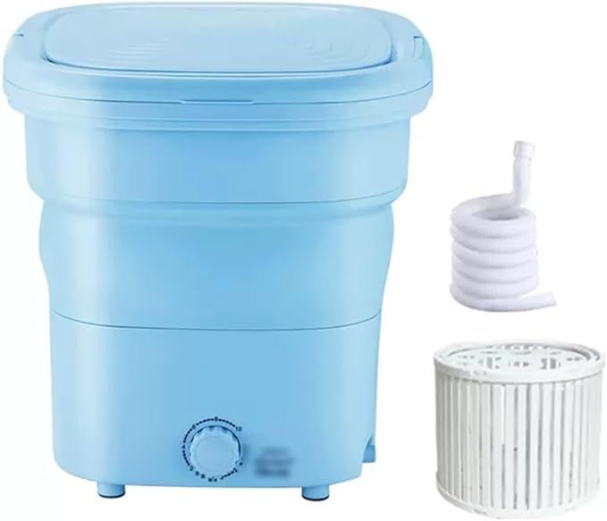 11L Capacity Mini Folding Cleaning Bucket Lightweight Washer Portable Folding Semi-Automatic Washing Machine, Automatic Washer with Spin Dryer For Washing Clothes
