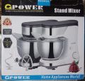 G-Power Dough Maker & Cream Mixer Beater Kneading Machine Stand Mixer with Dough Hook Capacity 5 and 6 Liters Stainless Steel Bowl - 6 Speed - Atta Gunday wali Machine. 