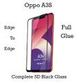 Oppo A3s Full Black 9D5D6D10D11D21D Tempered Glass Screen Protector Full Glue Edge To Edge For Oppo A3s. 