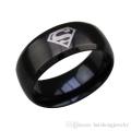 Black Superman Logo Ring. 