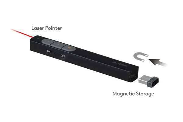 A4Tech LP-15 Laser Pen - 2.4G Wireless - Wireless Laser Presenter ...