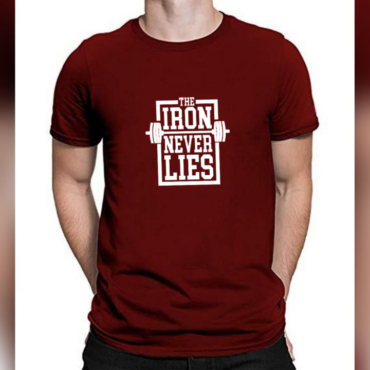 Train Hard Gym Printed T-Shirt for mens cotton Jersey Round Neck  T-shirt For Boys/Mens