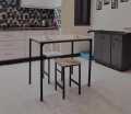New Modern Metal Frame Table With Stools, Dining Table, Centre Table, Coffee Table With Stools. 