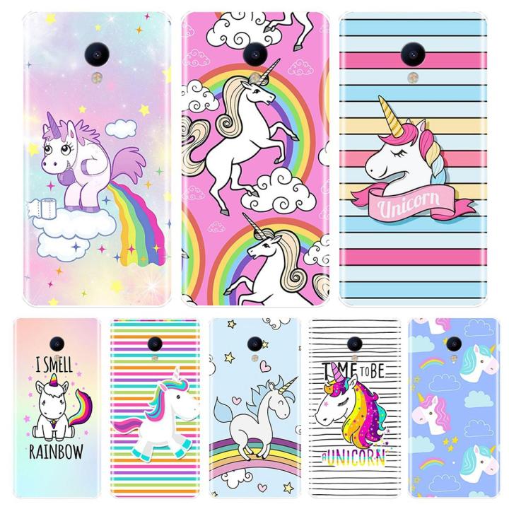 Phone Case Silicone For Meizu M2 M3 M3S M5 M5C M5S M6 M6S M6T Soft Back Cover Cute Rainbow Unicorn For Meizu M2 M3 M5 M6 Note