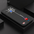 Hontinga for Huawei Nova 3i / P Smart Plus Back Cover Cartoon Spiderman Design Soft Phone Case Square Edge Liquid Silicone Cases. 