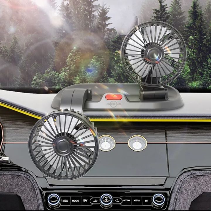12v%20Long%20Neck%20Car%20Dashboard%20Ac%20Fan%20Double%20Headed%20360%20Degree%20Rotation%202%20Speeds%20Adjustable%20Universal%20Rikshaw%C2%A0SUV%C2%A0Truck%20-%20Image%206