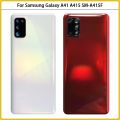 New For Samsung Galaxy A41 A415 SM-A415F/DSN Plastic Panel Battery Cover Back Door A41 Housing Case Sticker Replacement. 