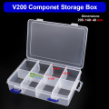 Transparent Plastic Tool Box V-200 Component Box Parts Box Storage Box Electronic Component Box by Electrica. 