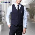 Suit Vest Top V Neck Single Breasted Pockets Waistcoat with Brooch. 