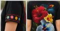 “Women Floral Printed Round Neck Half Sleeve T Shirt Casual Summer Tee”. 