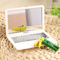 Girl mini pocket laptop shape makeup clear mirror baby mirrors toy. 