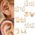 Ear Cuff Non Piercing – 6 Pairs of Ear Clips Fashion Earring, Wrap Design Metal 12pcs/Set Earrings for girl & woman. 
