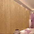 Golden Parda String Door Curtain Window Panel Room Divider Crystal - Color Golden. 