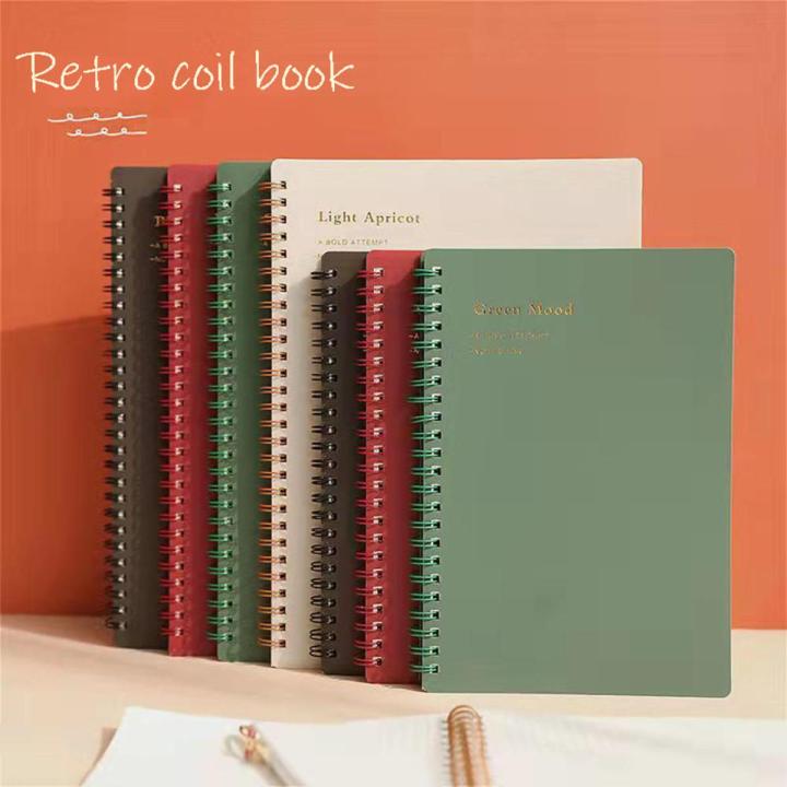Durable Notebook For Daily Use Minimalist Design Notebook Morandi Color Notebook Coil Binding Notebook Retro PP Cover Notebook